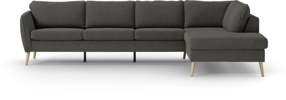 County - 3-sits soffa med divan höger - Brun