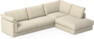 Cherrie Klädsel -  3-sits soffa med divan höger - Beige
