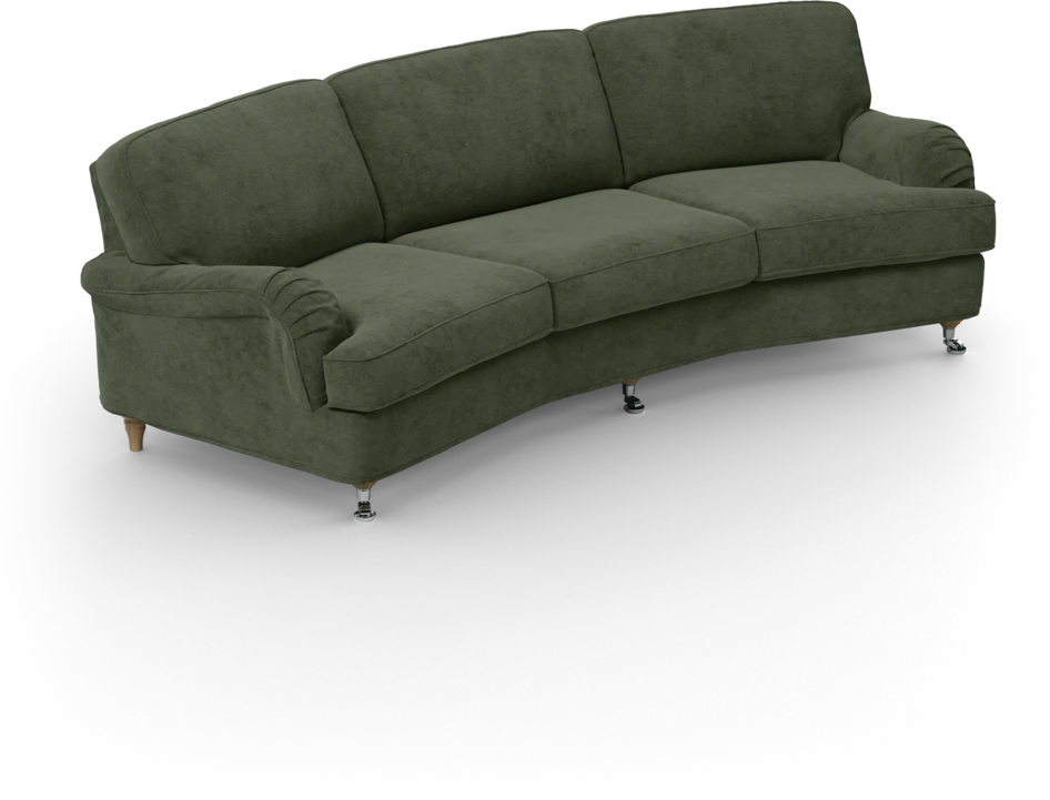 Oxford - 3-sits soffa svängd - Grön