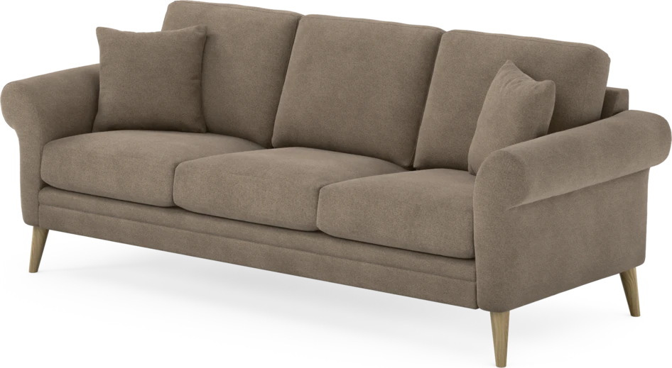 Eden - 3-sits soffa - Brun