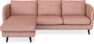 Madison Lux - 2-sits soffa med schäslong vänster - Röd