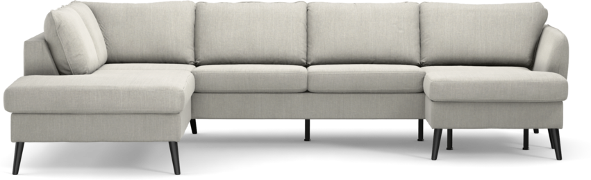 County - 3-sits soffa med divan vänster och schäslong höger - Grå