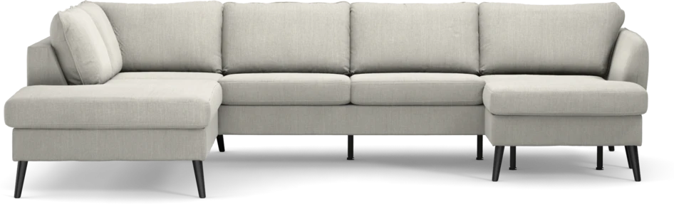 County - 3-sits soffa med divan vänster och schäslong höger - Grå