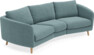 Madison - 3-sits soffa svängd, 70 cm - Blå