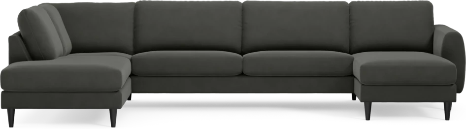 Bridge - 3-sits soffa med divan vänster och schäslong höger - Grå