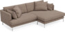 Harper - 4-sits med schäslong XL höger - Brun