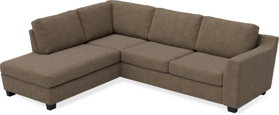 Friday - 2,5-sits soffa med divan vänster - Brun