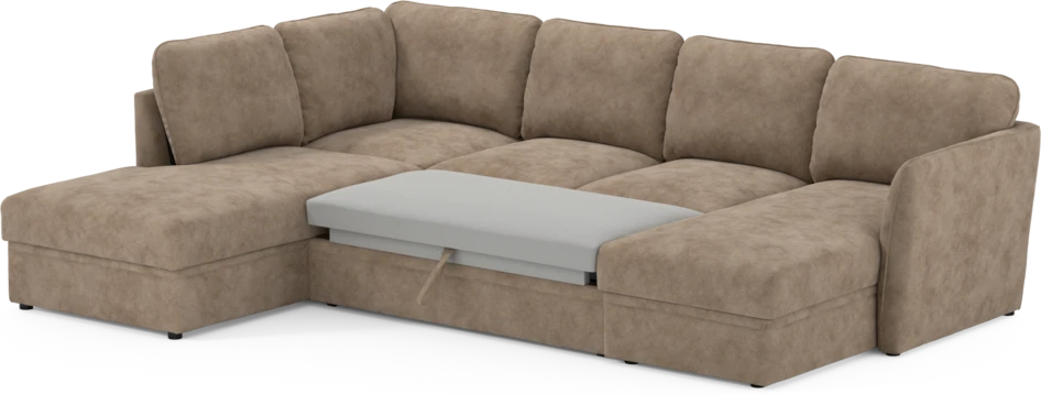 Öland - Bäddsoffa med divan vänster och schäslong höger - Beige