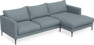 Impression Delux - 3-sits soffa med schäslong höger - Blå