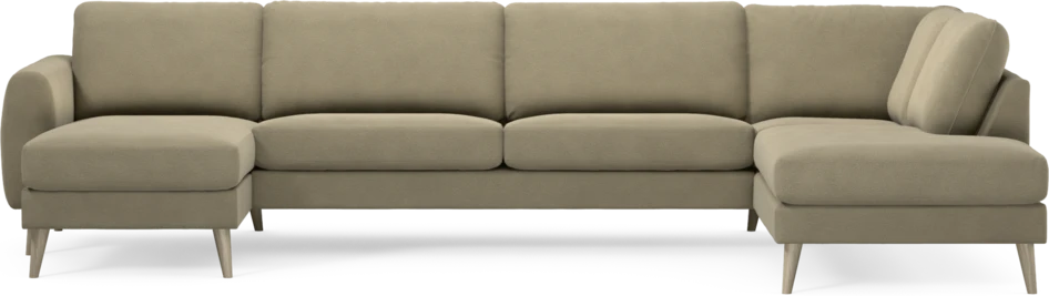 Bridge - 3-sits soffa med schäslong vänster och divan höger - Beige