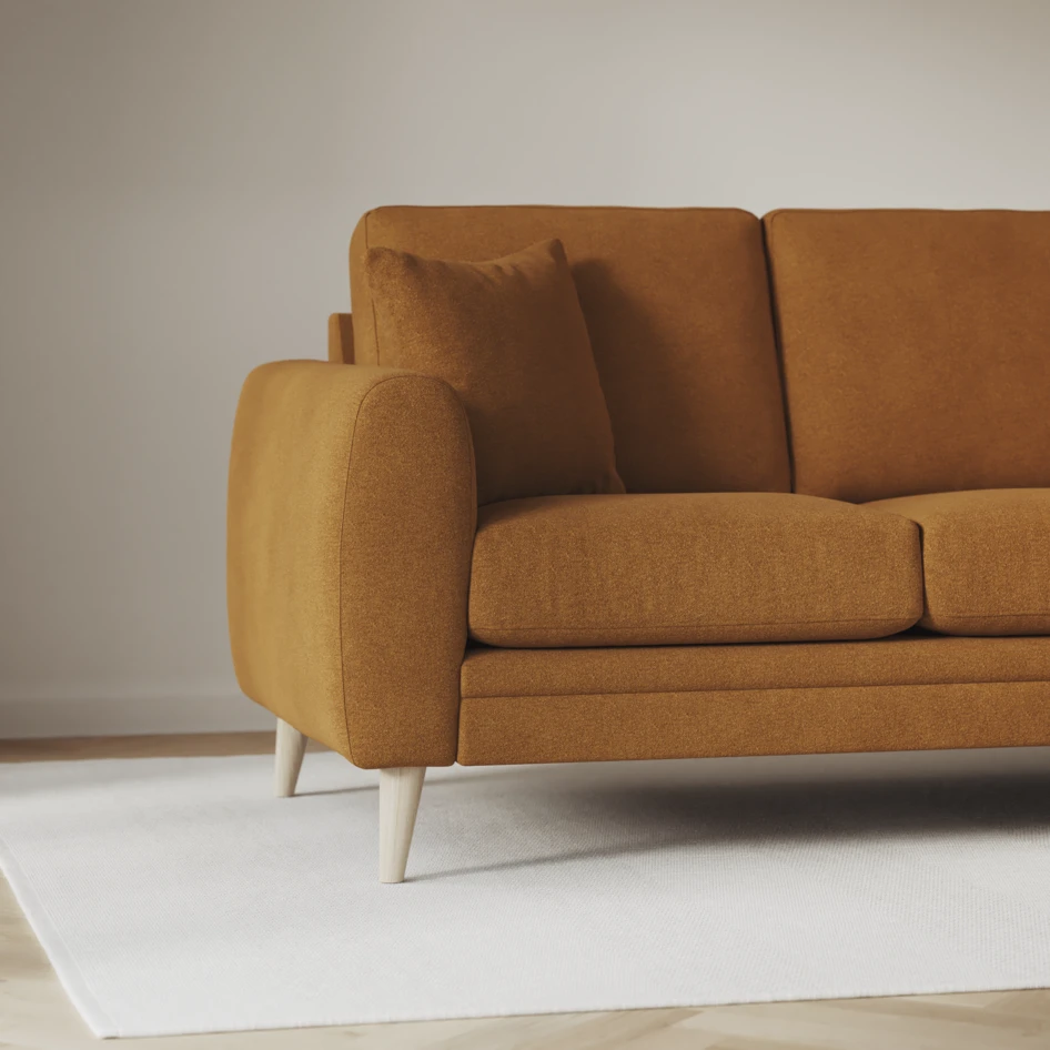 Eden - 3-sits soffa svängd - Gul