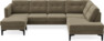 Rio - 3-sits soffa med schäslong vänster och divan höger - Grön