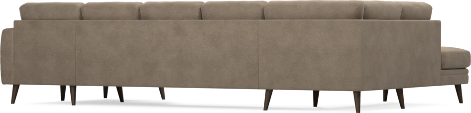 Eden - 3-sits soffa med divan vänster och schäslong höger - Brun