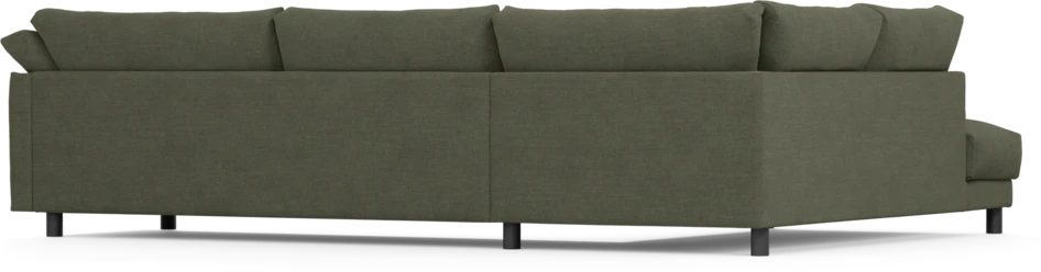 Cherrie - 3-sits soffa med divan vänster, fast klädsel - Grön