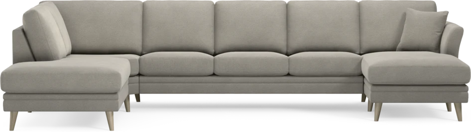 Eden - 3-sits soffa med divan vänster och schäslong höger - Grå