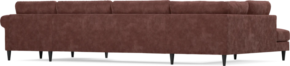Bridge - 3-sits soffa med divan vänster och schäslong höger - Röd