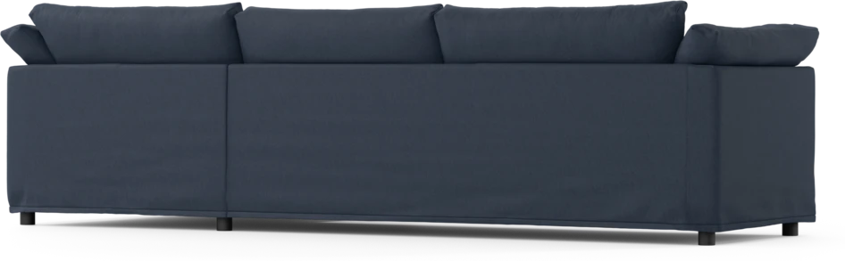 Cherrie - 3-sits soffa med schäslong höger, med kappa - Blå