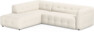 Bella - 3-sits soffa med divan vänster - Vit