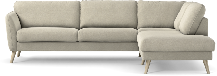 Bridge - 3-sits soffa med divan höger - Grå