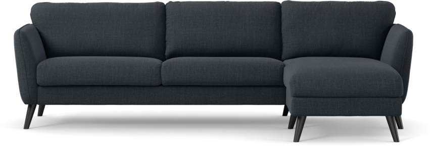 Bridge - 3-sits soffa med schäslong höger - Blå