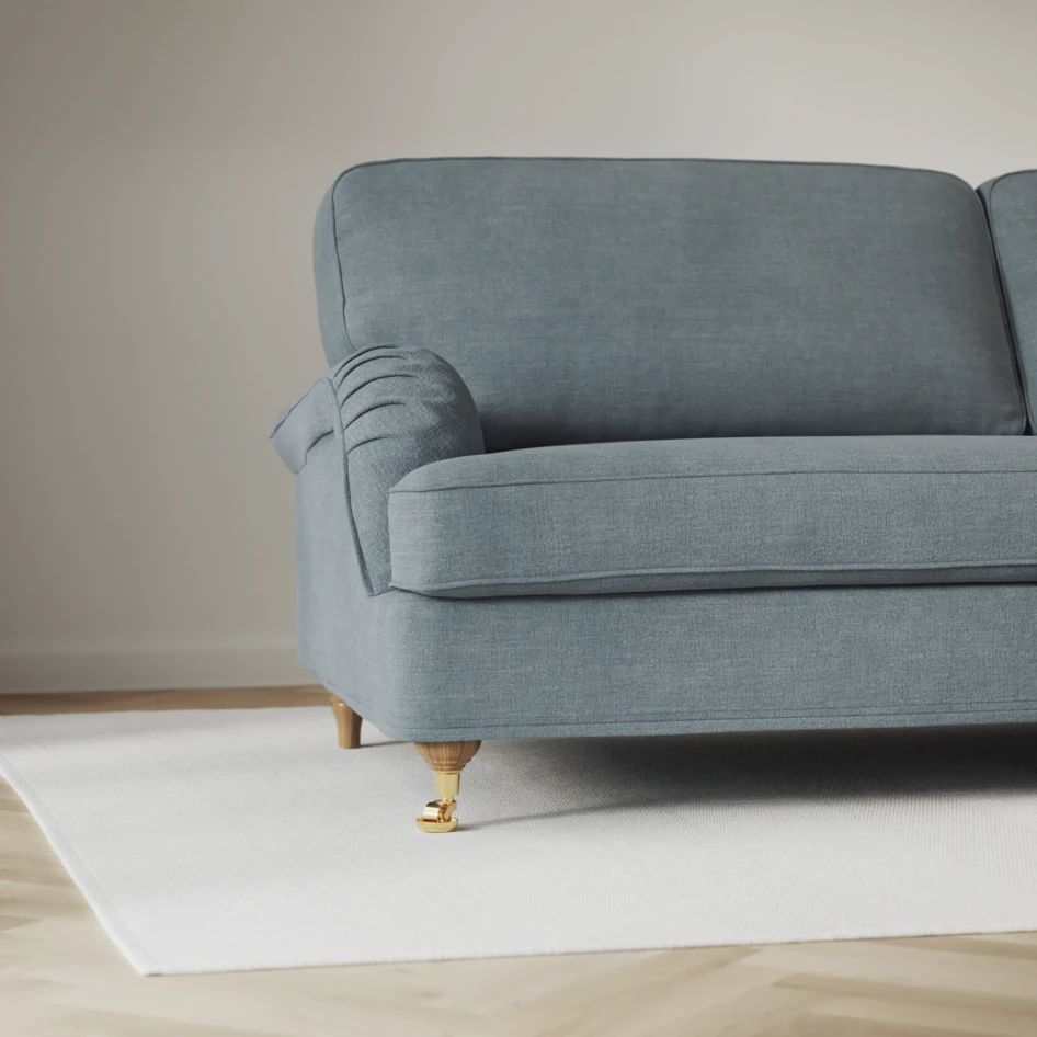 Oxford - 3-sits soffa svängd - Blå