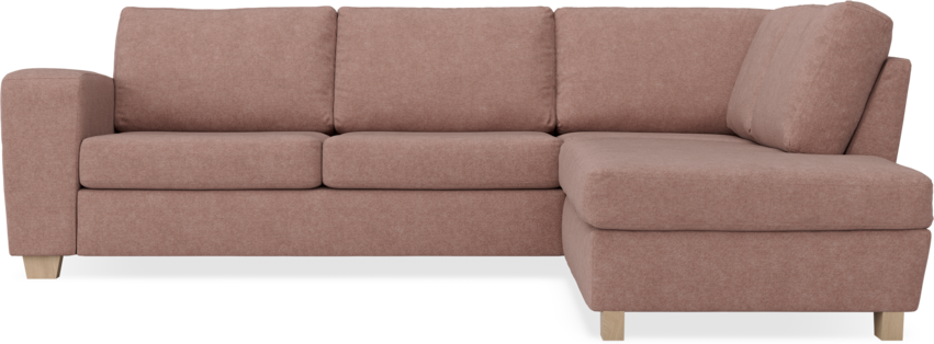 Friday - 2,5-sits soffa med divan höger - Rosa