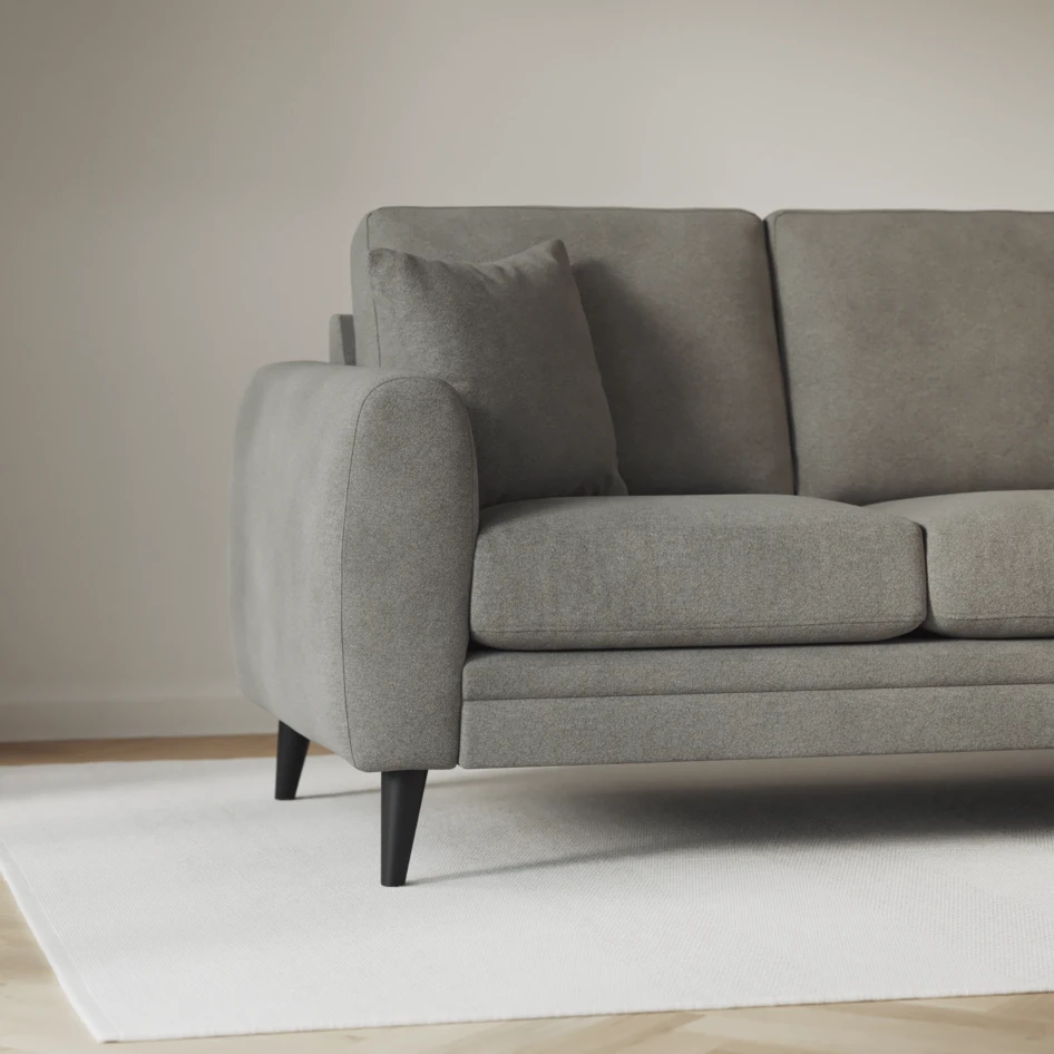 Eden - 3-sits soffa svängd - Grå