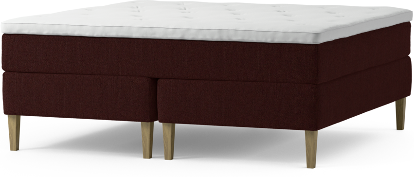 Delux Dream - Kontinentalsäng, dubbelsäng med bäddmadrass och sängben