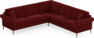 Eden - Hörnsoffa, 2,5+2,5-sits - Röd