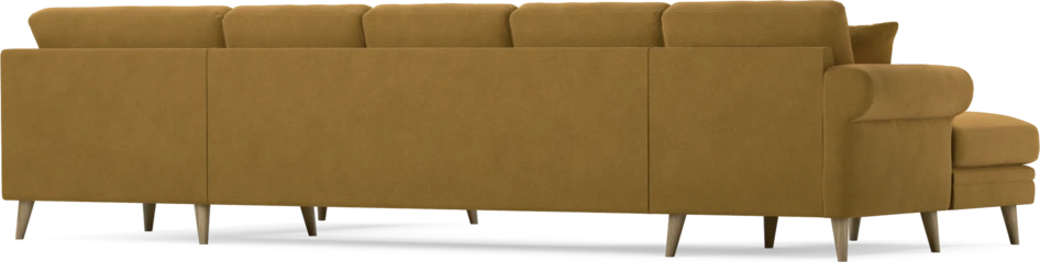 Eden - 3-sits soffa med schäslong vänster och divan höger - Gul