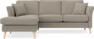 Eden - 2-sits soffa med schäslong - Beige