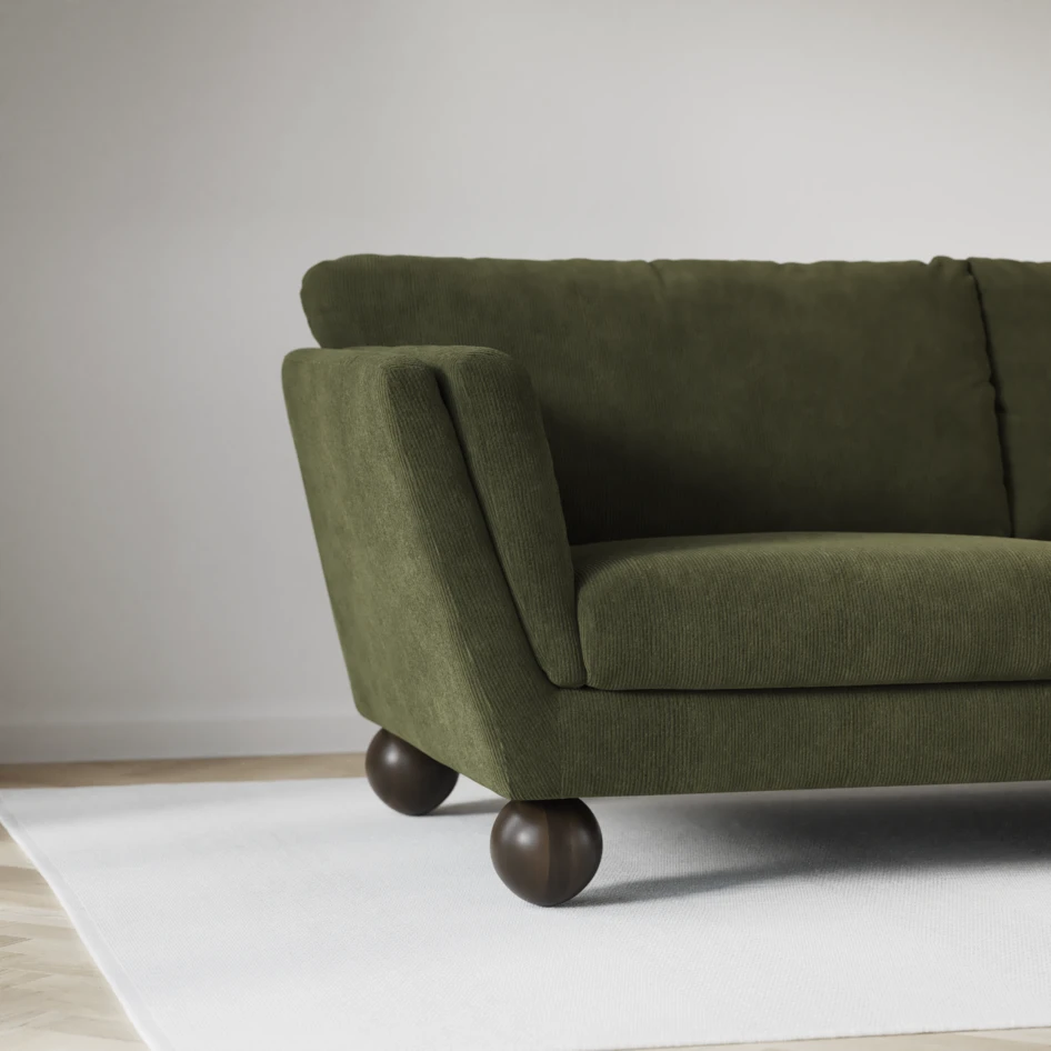 Madison - 2-sits soffa med divan vänster och schäslong höger - Grön