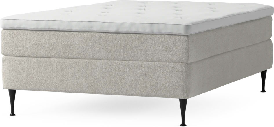 Delux Sense - Kontinentalsäng, enkelsäng 140 cm med bäddmadrass och sängben