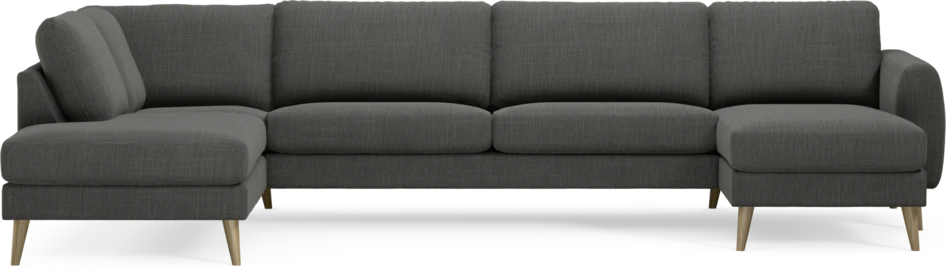 Bridge - 3-sits soffa med divan vänster och schäslong höger - Grå