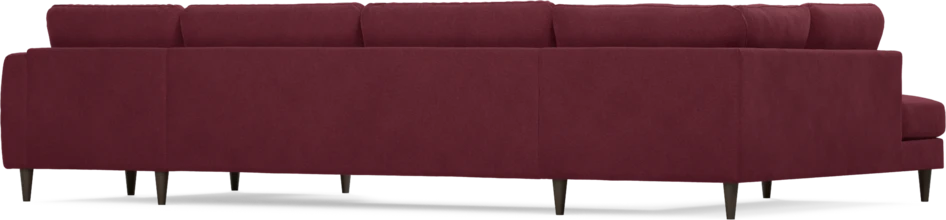 Bridge - 3-sits soffa med divan vänster och schäslong höger - Röd