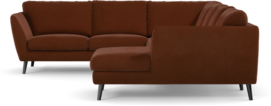 Madison Lux - Hörnsoffa med schäslong höger - Orange