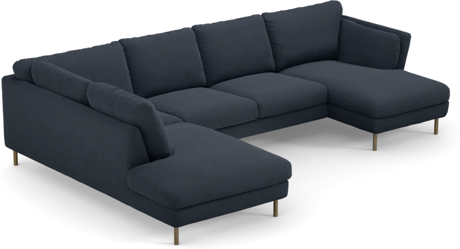 Madison - 2-sits soffa med divan vänster och schäslong höger - Blå