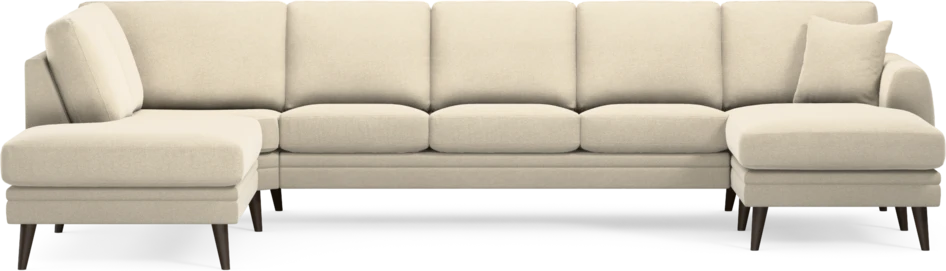 Eden - 3-sits soffa med divan vänster och schäslong höger - Beige