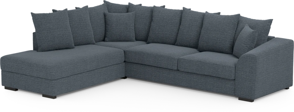 Town - 3-sits soffa med divan vänster - Blå