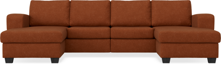 Friday - 2-sits soffa med två schäslonger - Orange