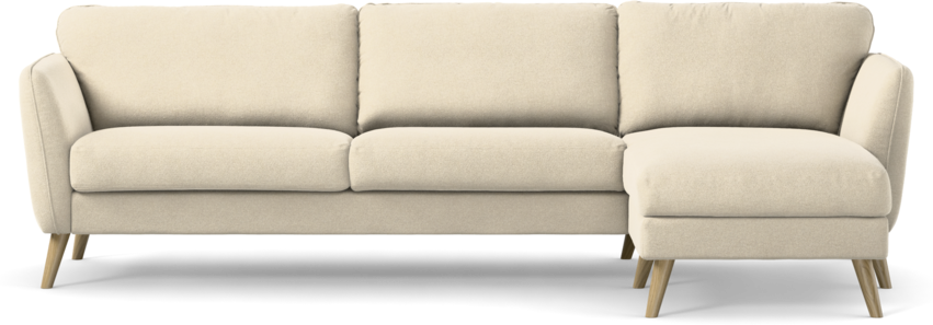 Bridge - 3-sits soffa med schäslong höger - Beige