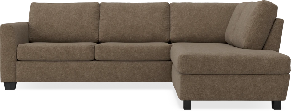 Friday - 2,5-sits soffa med divan höger - Brun
