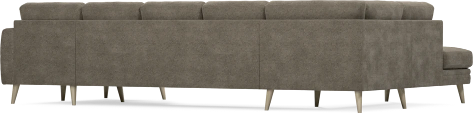 Eden - 3-sits soffa med divan vänster och schäslong höger - Brun