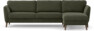 Bridge - 3-sits soffa med schäslong höger - Grön