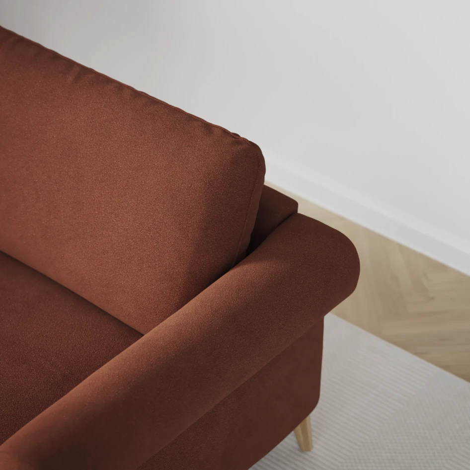 Bridge - 3-sits soffa med schäslong vänster och divan höger - Orange