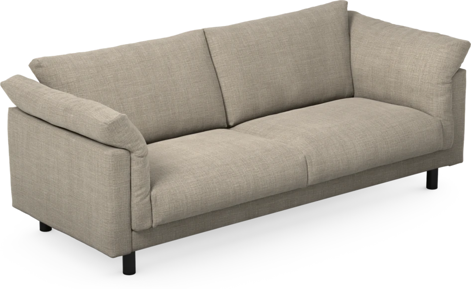 Cherrie - 3-sits soffa, fast klädsel - Beige