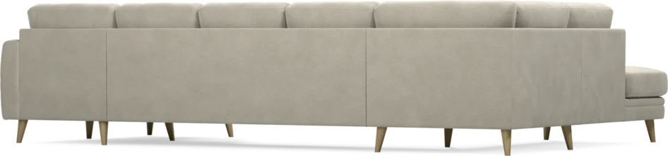 Eden - 3-sits soffa med divan vänster och schäslong höger - Brun
