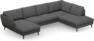 Madison Lux - 2-sits soffa med schäslong vänster och divan höger - Vit