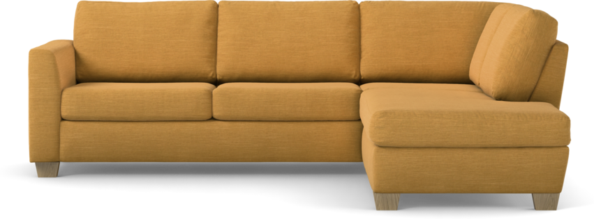 Friday - 2,5-sits soffa med divan höger - Gul