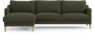 Winston - 3-sits soffa med schäslong, vändbar - Grön